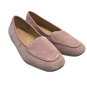 Appleseeds Women's Pink Suede Loafers Size 8M Casual Slip On Shoes